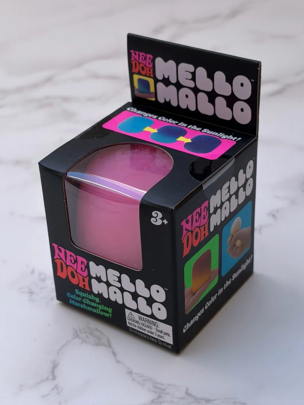 Schylling NeeDoh Mello Mallo Color Change Squishy Squeeze Viral Toy Nee Doh Pink